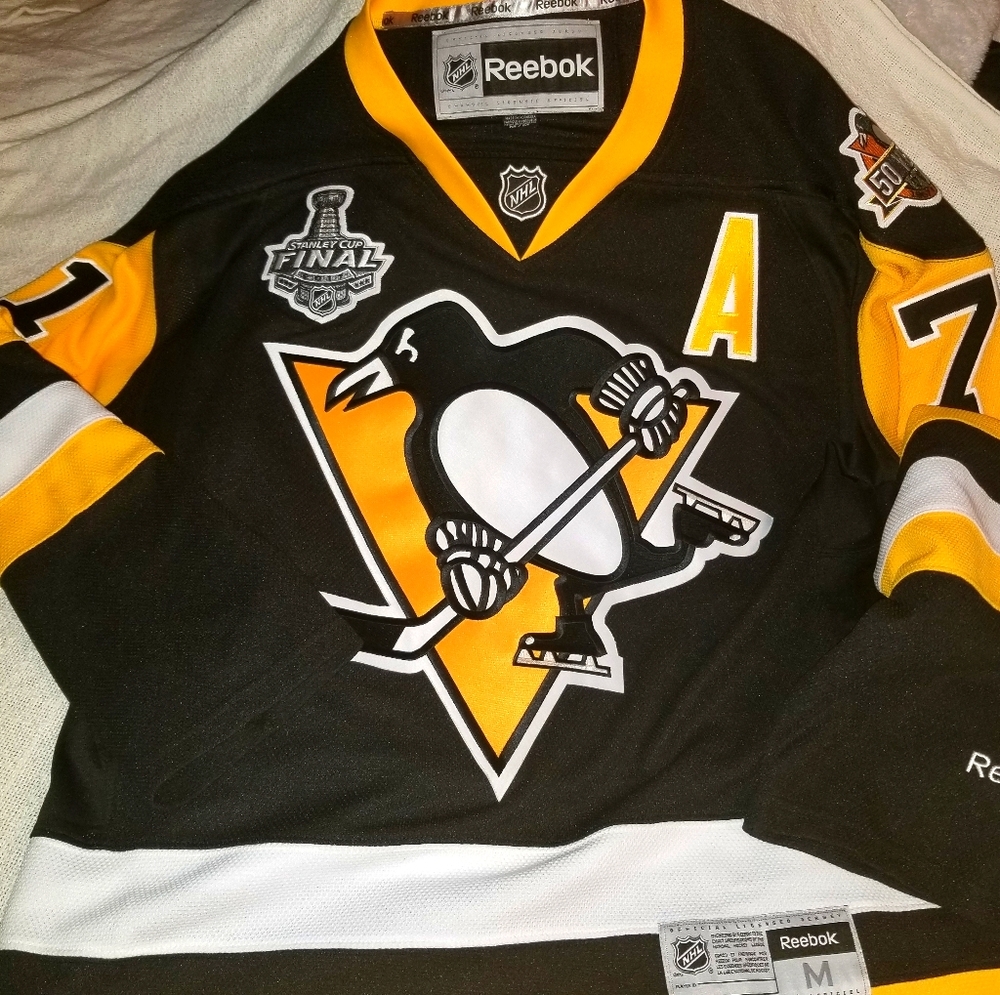 Reebok Evgeni Malkin Penguins Stanley Cup jersey
